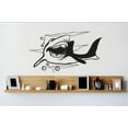 thumbnail image 1 of Custom Wall Decal Vinyl Sticker : Shark Image Bedroom Bathroom Living Room Mural : 12 X18" -, 1 of 3