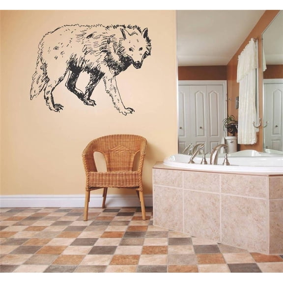 Custom Wall Decal Vinyl Sticker : Wolf Wolves Wilderness Wild Animal Boy Girl Bedroom Kitchen Home Decor 20x24"