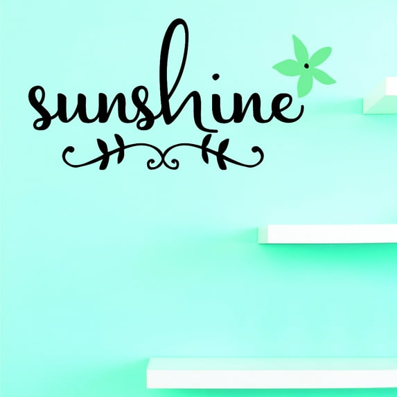 Custom Wall Decal Vinyl : Sunshine Home Decor Picture Art 14 X 28