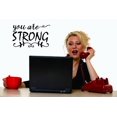 thumbnail image 1 of Custom Wall Decal Vinyl : You Are Strong Home Decor Picture Art 10 X 20 Inches, 1 of 1
