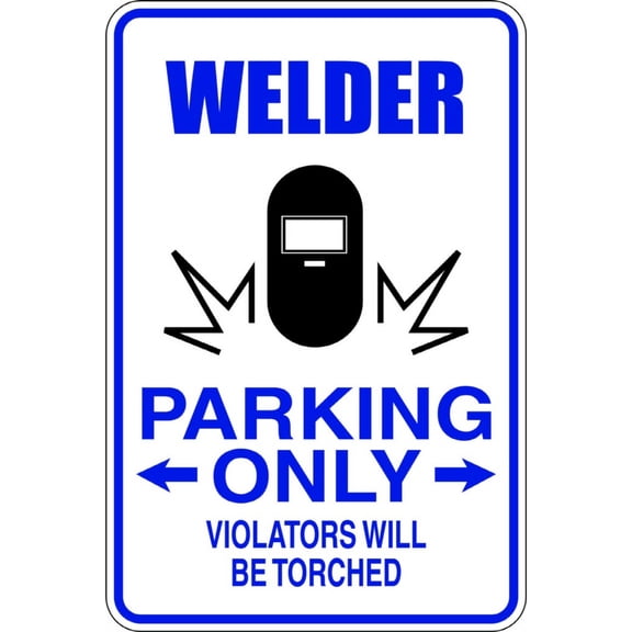 Custom Wall Decal Welder Picture Art Parking Signs - Peel & Stick Sticker - Vinyl Wall Decal Size : 9 Inches X 18 Inches