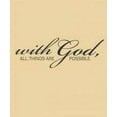 thumbnail image 1 of Custom Wall Decal With God All Things Are Possible - Bible Church God Christ Scripture Quote Sticker - Vinyl Wall - 9x15", 1 of 1