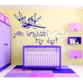 thumbnail image 1 of Custom Wall Decal : You Brighten My Day! Dragonfly Insect Baby Girl Kids Bedroom Daycare Preschool 12x18", 1 of 1
