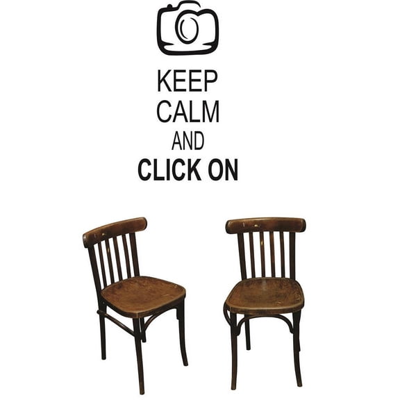 Custom Wall Decal and click on Camera Photography Photographer Pictures Peel & Stick Sticker Vinyl Wall Decal 14x28 Inches