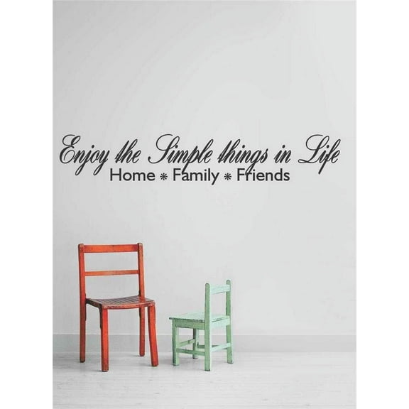 Custom Wall Decal s & Stickers : Enjoy The Simple Things In Life Home Family Friends Inspirational Life Quote 20x26