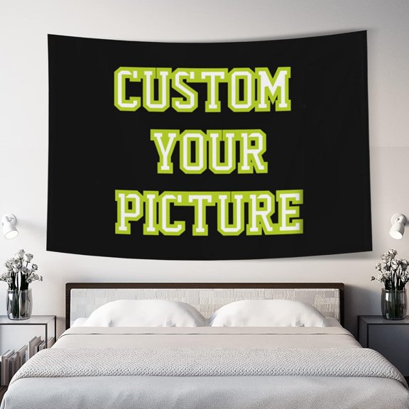 Custom Wall Tapestry Personalized Photo Text Decor