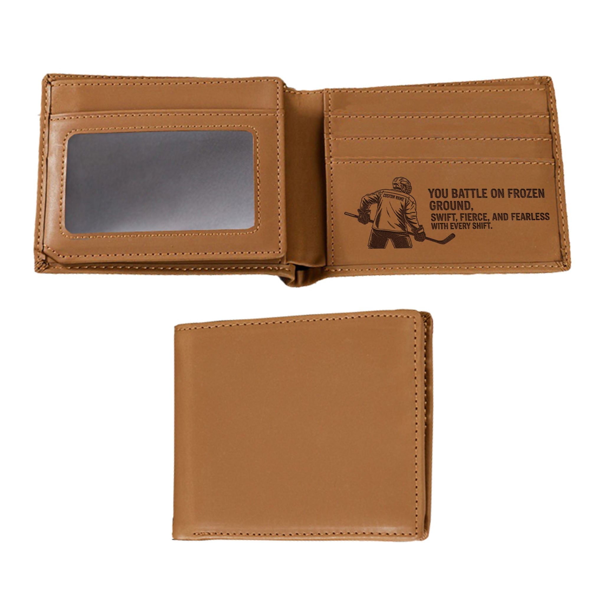 Curated visual reference: Custom Wallet For Ice Hockey Player Engraved Gift For Men Photo Inspiration