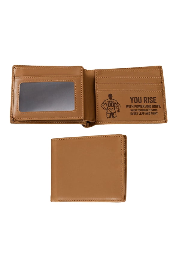 Custom Wallet for Volleyball Player, Engraved Gift for Men Who Dive with Drive, For Husband, Brother, Christmas or Match Day Recognition, Leather Wallet, Mens Wallet, Gift for Men