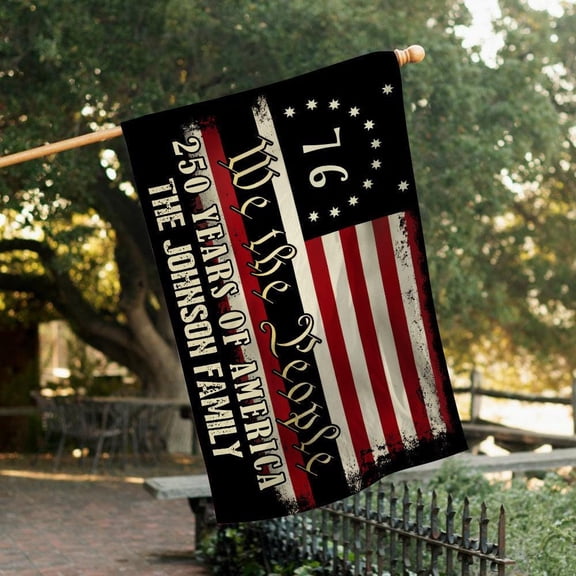 Custom We The People America 250 Years Flag 12x18 POLE NOT INCLUDED Garden Flag