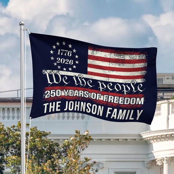 Custom We The People USA 250 Years Patriotic Flag 12x18 POLE NOT INCLUDED Garden Flag