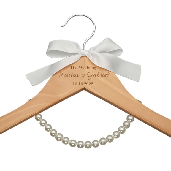 Custom Wedding Dress Hanger, Personalized Bride Name Silver Wire Sparkly Wedding Dress Hanger for Bride Bridesmaid Gift