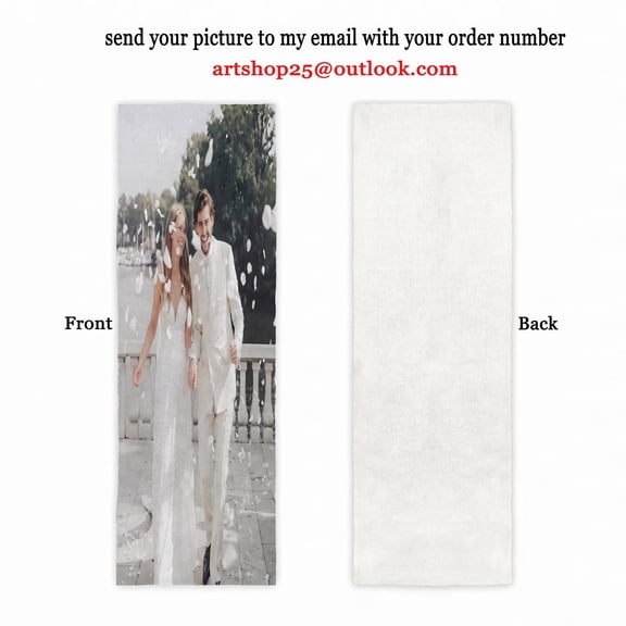 Custom Wedding Photo Wall Tapestry, Customized With Your Own High Definition Couple Image, Linen Personalized Hanging Banner for Bridal Shower, Wedding & Anniversary Gift 24x75in