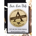 thumbnail image 1 of Custom Wedding Save The Date Cards 45 Rustic Engraved Wood Magnets With Envelopes Wedding Announcements, 1 of 4