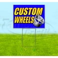 thumbnail image 1 of Custom Wheels (18"" X 24"") Yard Sign, Includes Metal Step Stake, 1 of 3