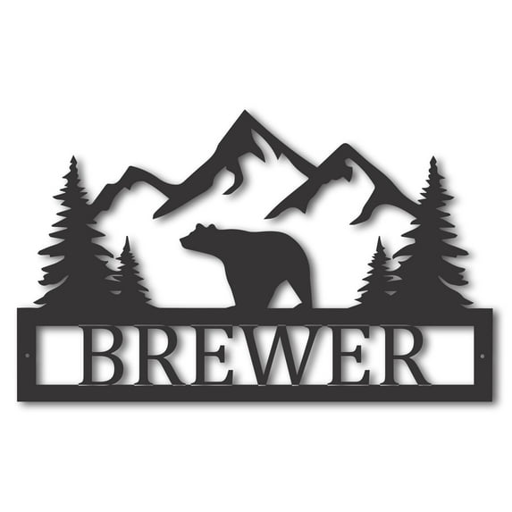 Custom Wildlife Metal Monogram Sign | Personalized Wildlife Metal Name Sign | 15 Color Options 12