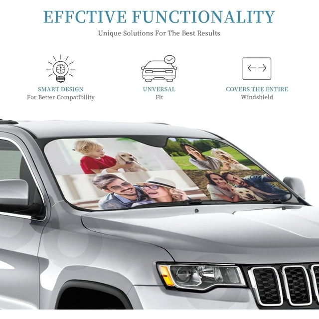 Custom Windshield Sun Shade For Add Image And Text Custom Car Sun Shade Wit - Walmart.com