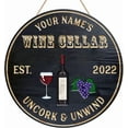 Custom Wine Cellar Wood Sign Wall Plaque, Vintage Rustic Home Pub Wine
