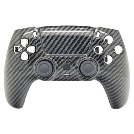 Custom Wireless Controller Compatible with PS5 - Multiple Designs Available (Carbon Fiber & Silver Chrome)
