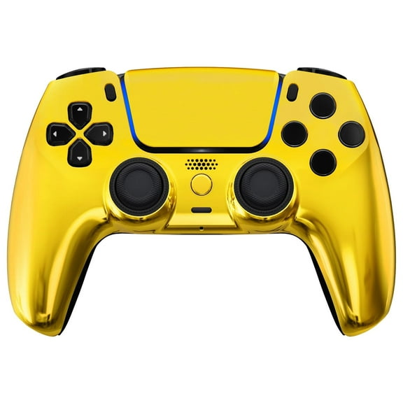 Custom Wireless Controller Compatible with PS5 - Multiple Designs Available (Gold Chrome)