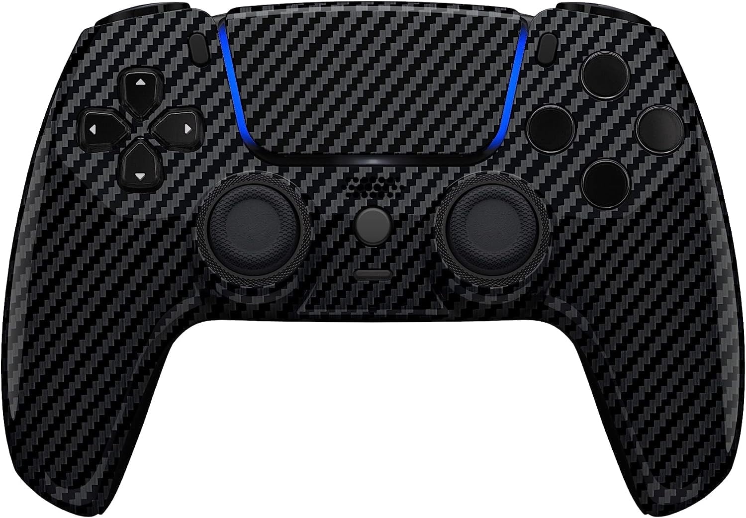 Custom Wireless Controller Compatible with PS5 - Multiple Designs Available (PS5 Glossy Carbon Fiber)