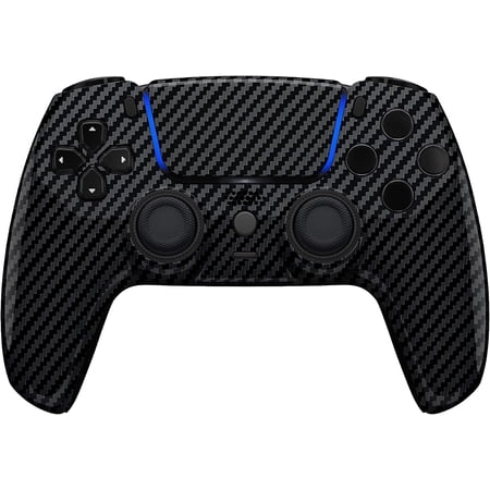 Custom Wireless Controller Compatible with PS5 - Multiple Designs Available (PS5 Glossy Carbon Fiber)