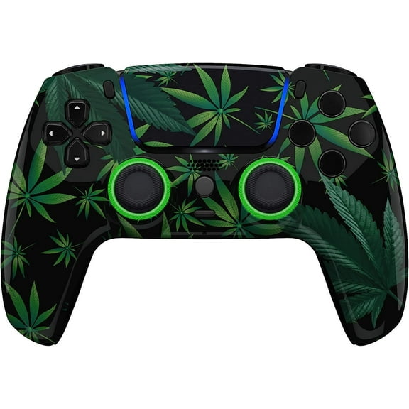 Custom Wireless Controller Compatible with PS5 - Multiple Designs Available (PS5 Weeds)
