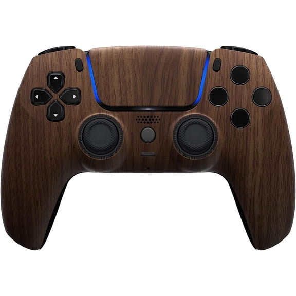 Custom Wireless Controller Compatible with PS5 - Multiple Designs Available (PS5 Wood)