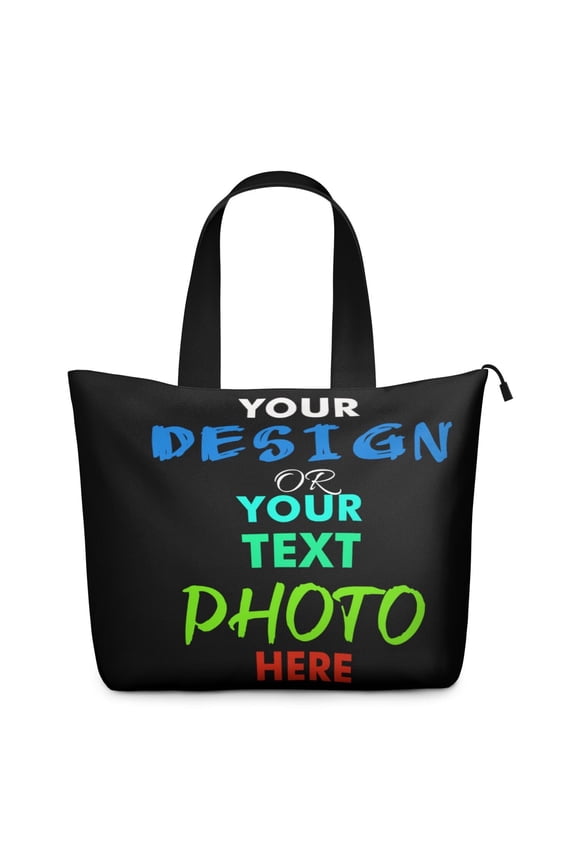 Custom Women's Large Weekend Travel Ba - Personalized Canvas Handbag Thick Double Layer Beach Weekender Travel Unisex Hospital Maternity Delivery Tote