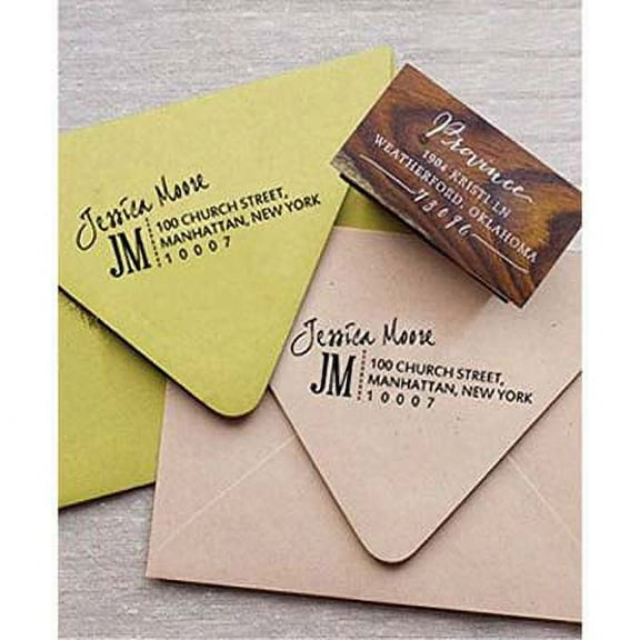 Custom Wood Mounted Rubber Stamp Personalized Family Return Address Stamp Invitation Gift