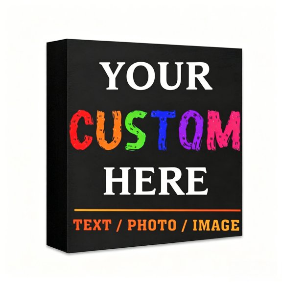 Custom Wood Sign Personalized Photo Text Plaque
