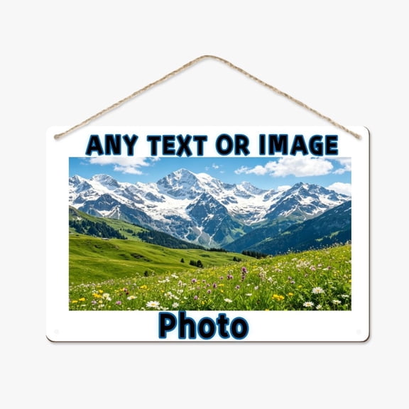 Custom Wood Sign Personalized Photo Text Plaque