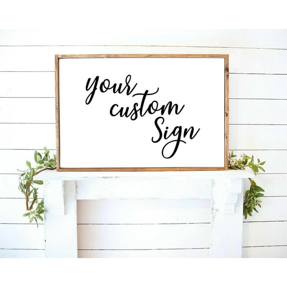 Custom Wood Sign Personalized typography home decor