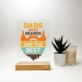 thumbnail image 1 of Custom Wood Table Desk Stand Happy Father's Day, Dads With Beards Are the Best, Personalized for Papa Father Pops Daddy Stepdad Holiday Gift, 1 of 7