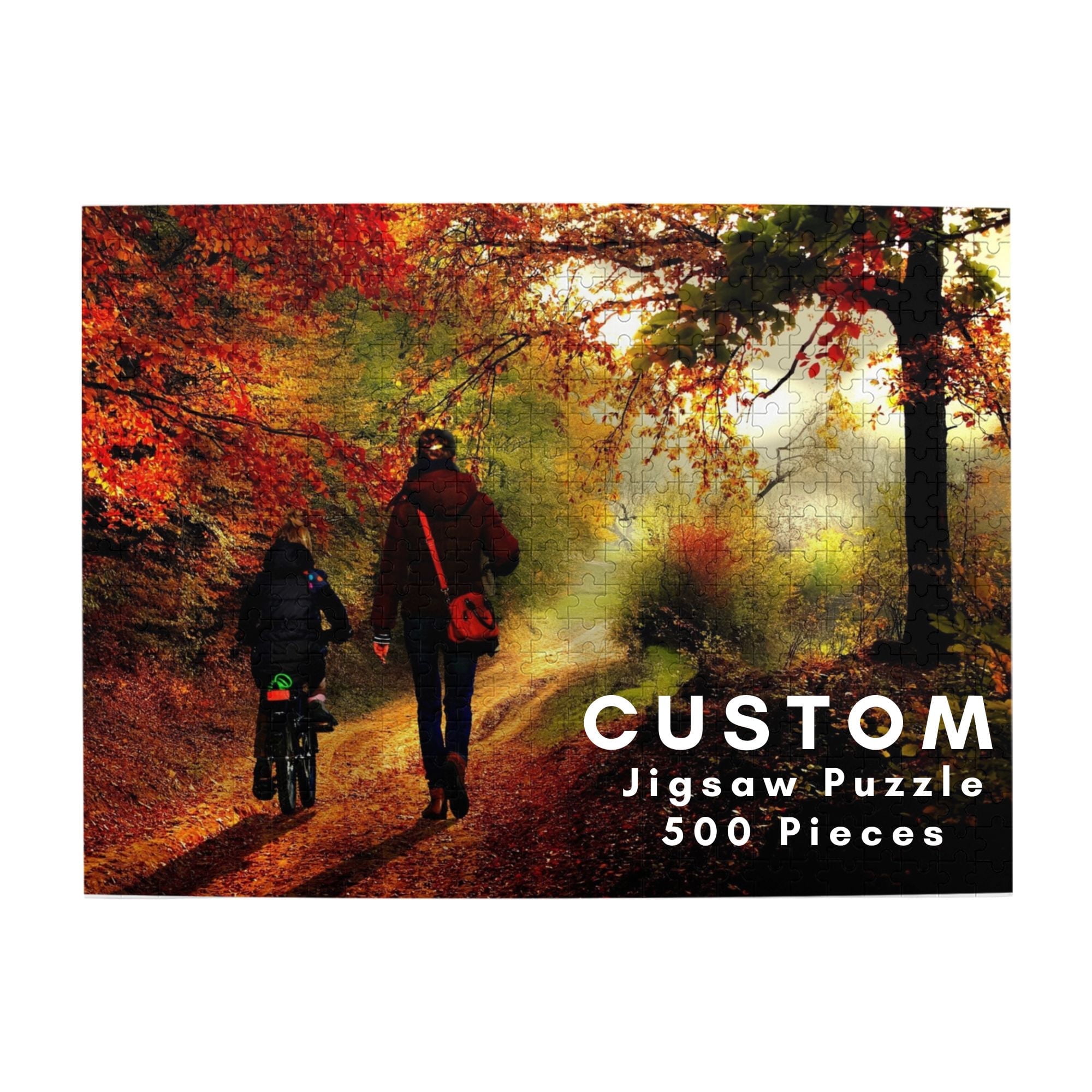Custom Wooden Jigsaw Puzzle 500 Pieces - Personalized Photo Gift for Mother's Day, Father's Day, Birthdays, Weddings, and Christmas.