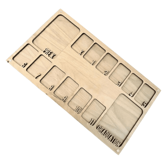 Custom Wooden School Picture Frame K Through 12 Graduation Keepsake With Name Engraving For Student Photo Display