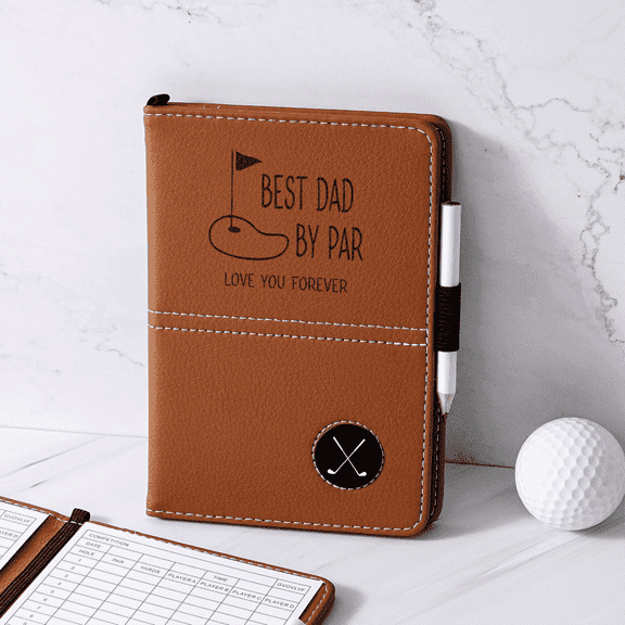 Custom Yardage Book Cover, Handmade Golf Scorecard Holder with Magnetic Marker, Groomsman Gift, Father's Day Gift, Xmas Christmas Birthday Gift,Custom Golf Ball Marker