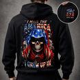 thumbnail image 1 of Custom Year Generation X 1965-1980 I Miss The America I Grew Up In Skull Flag Hoodie Patriotic Gift, 1 of 2