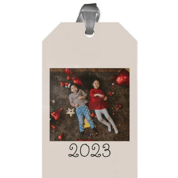 Custom Year Tag Wood Ornament