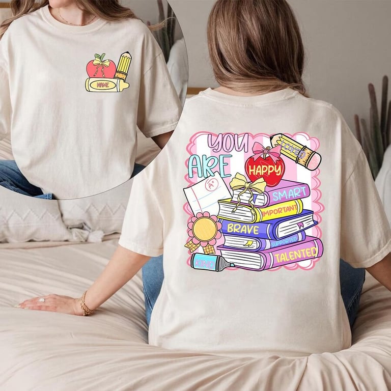 Custom You Are Confirmation Words PNG Bundle, Preppy Back To School ...