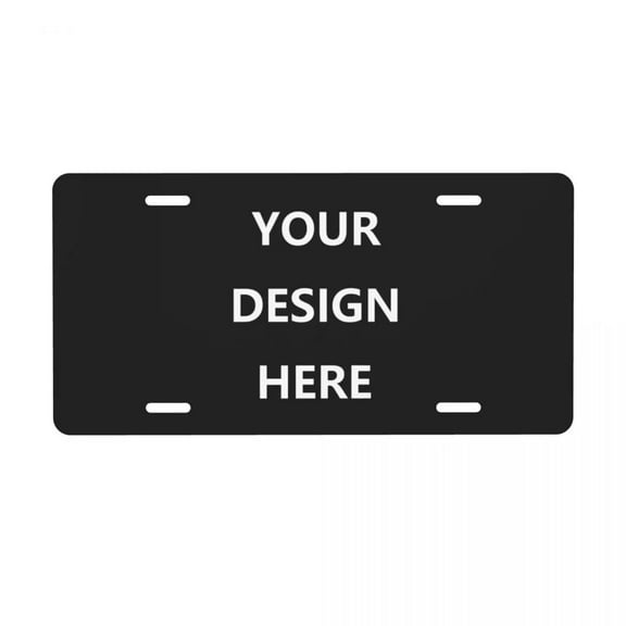 Custom Your Design Here License Plate Cover Add Your Own Photo Text Logo Decoration Vanity Tag Aluminum Metal License Plate Sign