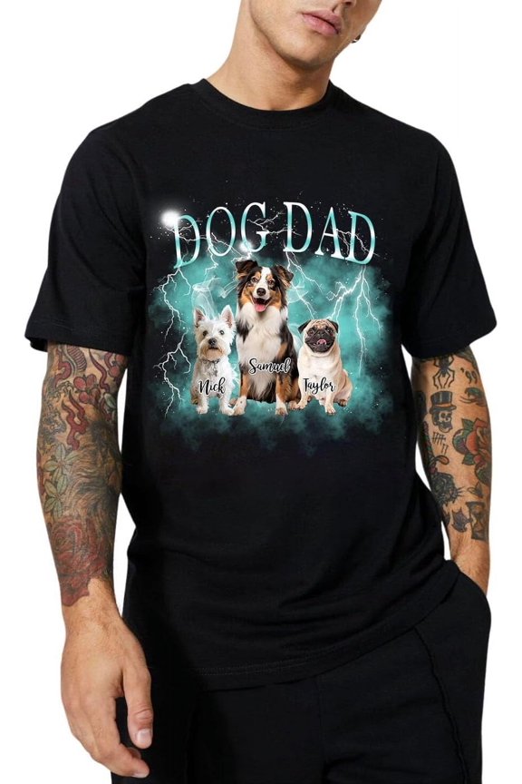 Custom Your Own Bootleg Rap T Shirts for Men, Custom Dog Dad Photo Vintage Tee Shirts, Custom Graphic Tee