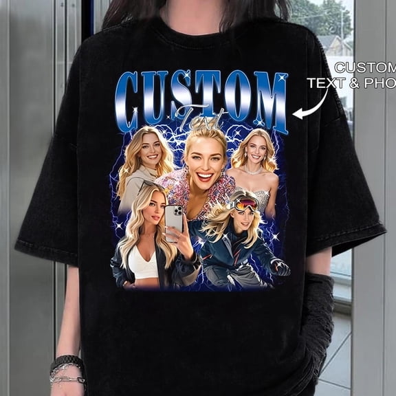 Custom Your Own Bootleg Tee, Retro Custom Bootleg Rap Tee, Custom Bootleg, Vintage Graphic 90s Tshirt, Custom Your Photo, Insert Your Design