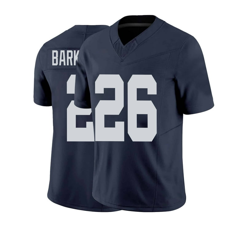Custom Youth Short-Sleeved Tops Saquon Barkley 26 Navy Jersey