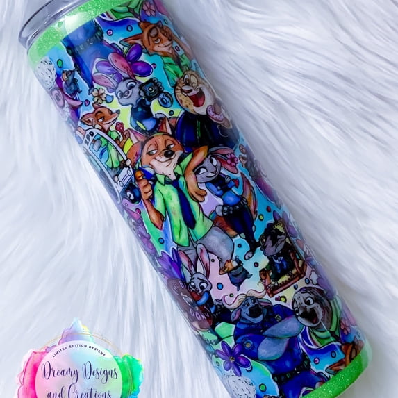 Custom Zootopia Inspired Cup, Custom Water Bottle or Tumbler, 20 oz