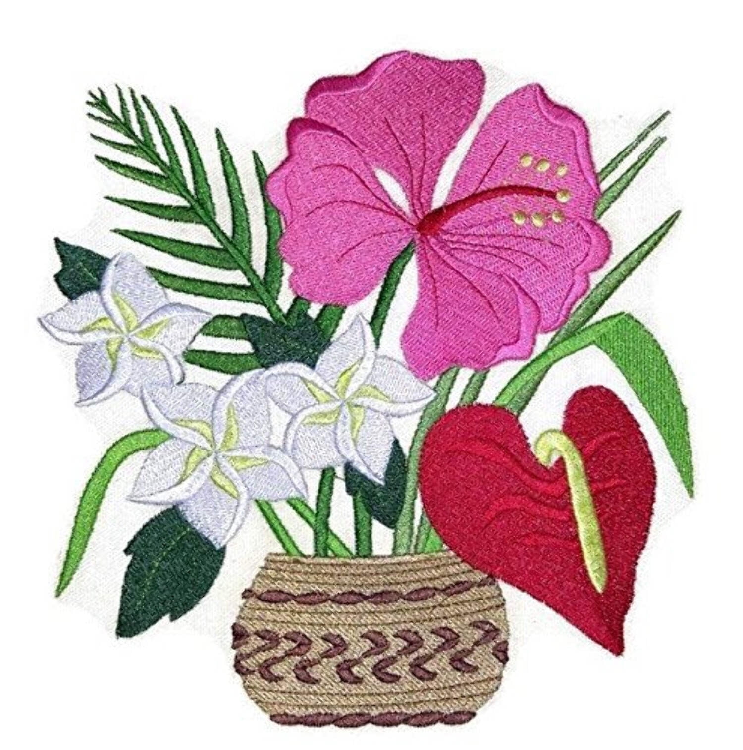 Custom and Unique Aloha Bouquet Embroidered Iron on/Sew patch [7.8" 7.6"]