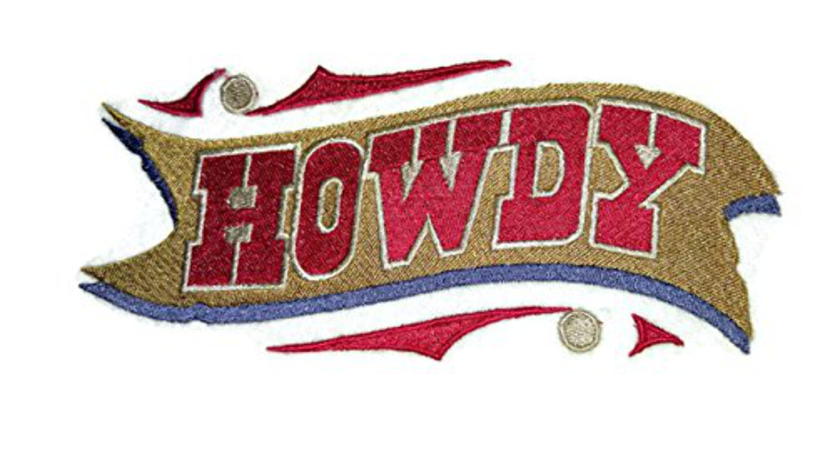 Custom and Unique Cowboy Gear[Howdy ] Embroidered Iron on/Sew patch [6.81"3"]