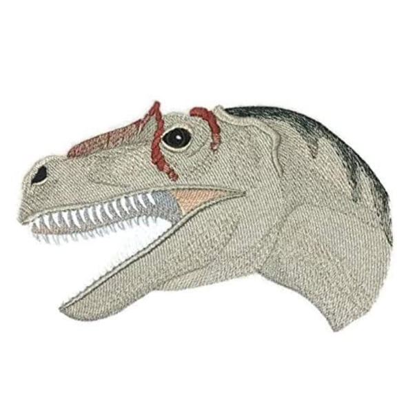 Custom and Unique Dinosaurs [Allosaurus Head ]{ Embroidered Iron on/Sew Patch 6.74" 4.55"