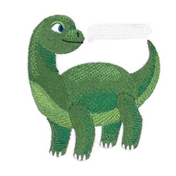 Custom and Unique Dinosaurus [I am a Brontosaurus { Embroidered Iron on/Sew Patch 5"4.47"]