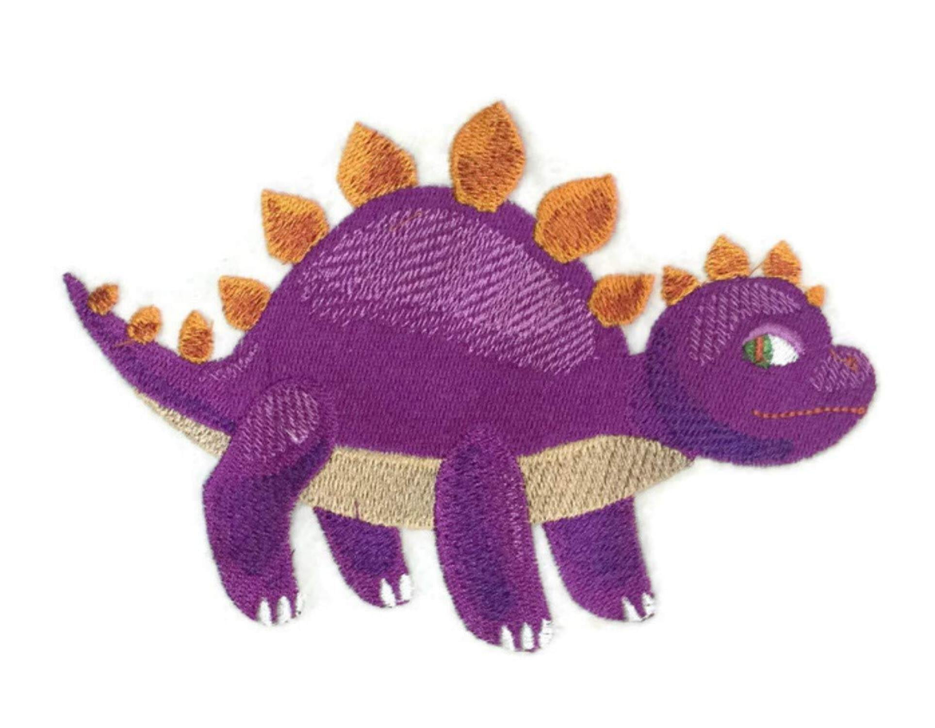 Custom and Unique Dinosaurus [I am a Stegosaurus ] { Embroidered Iron on/Sew Patch 6.45"4.27"]
