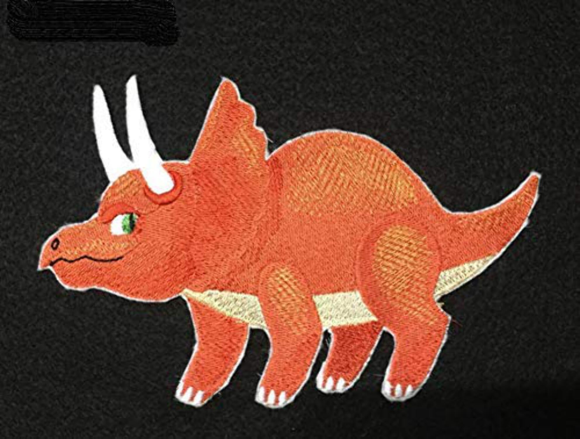 Custom and Unique Dinosaurus [I am a Triceratops] { Embroidered Iron on/Sew Patch 6.85"4.6"]
